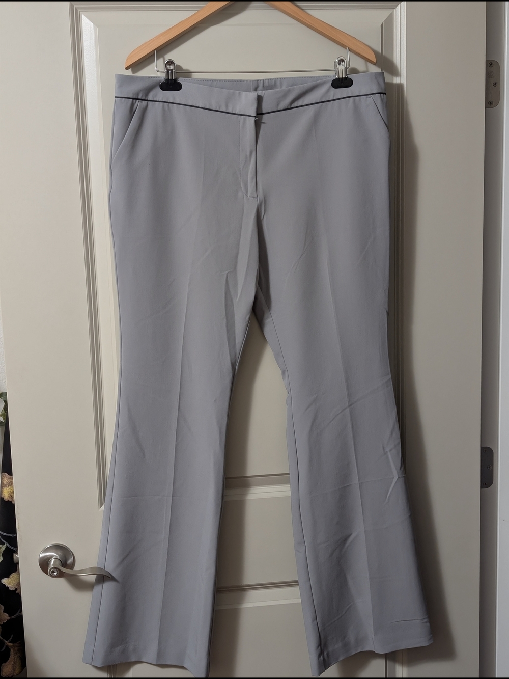 Worthington Light Gray Boot-Cut Dress Pants